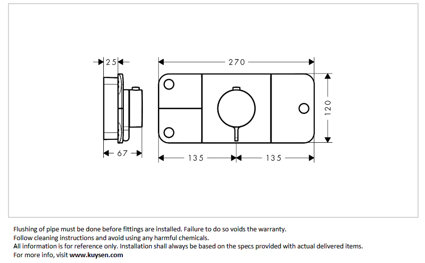 AXOR ONE thermostatic module 3 outets black 45713.670 - Image 3