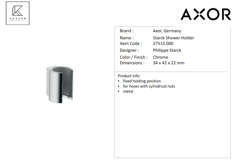 Axor Starck Shower Holder 27515.000 - Image 2