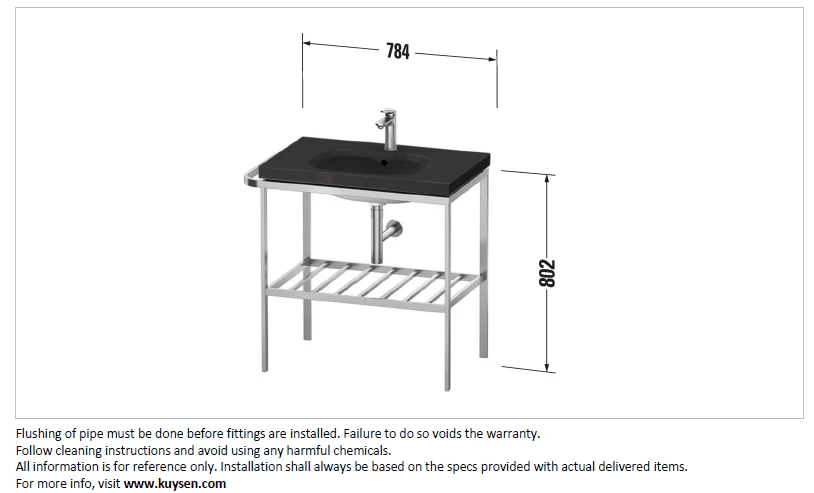 Duravit AURENA Metal Console, Left towel rail AU4582.07.0700000 + 238780.AF00 - Image 3