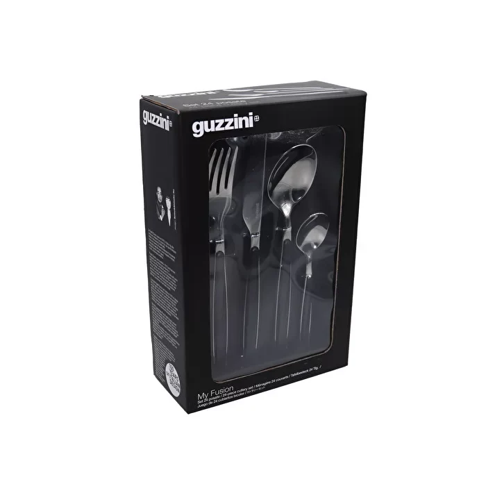 Guzzini My Fusion 24-pc cutlery set black - Image 2