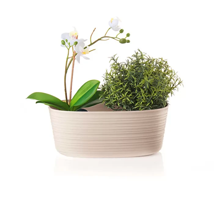 Guzzini Tierra plant pot holder 15.4x11.8 cm milk white - Image 4