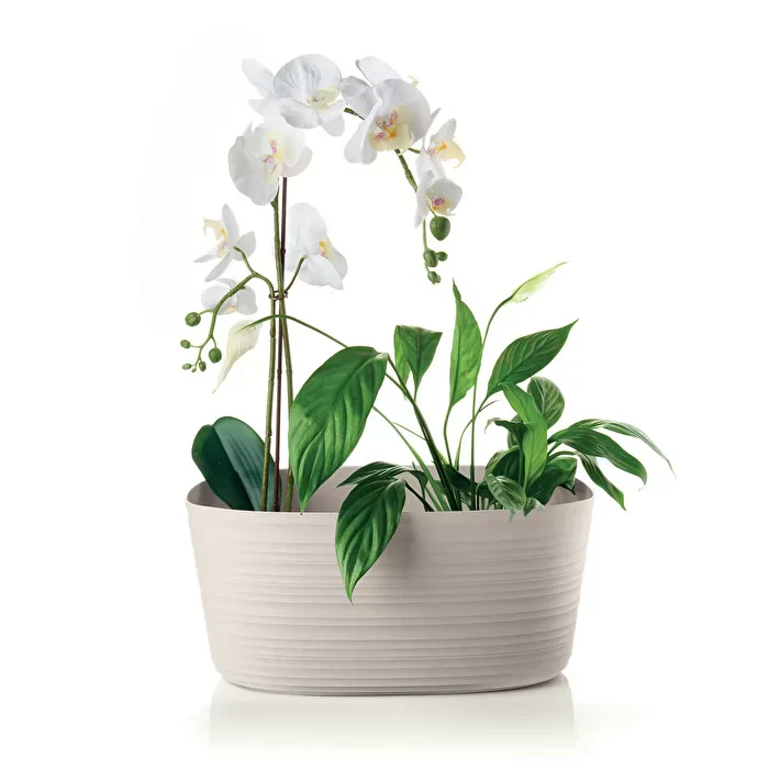 Guzzini Tierra plant pot holder 15.4x29.2 cm milk white - Image 3