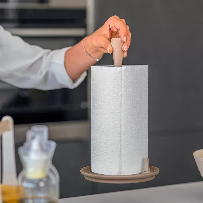 Guzzini Tierra 'roll&tear'' universal kitchen roll holder taupe - Image 4
