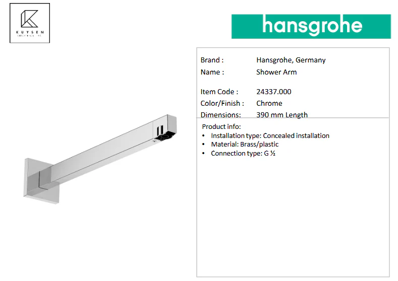 Hansgrohe Raindance Alive Q overhead shower 210mm with arm 24530.000 + 24337.000 - Image 4