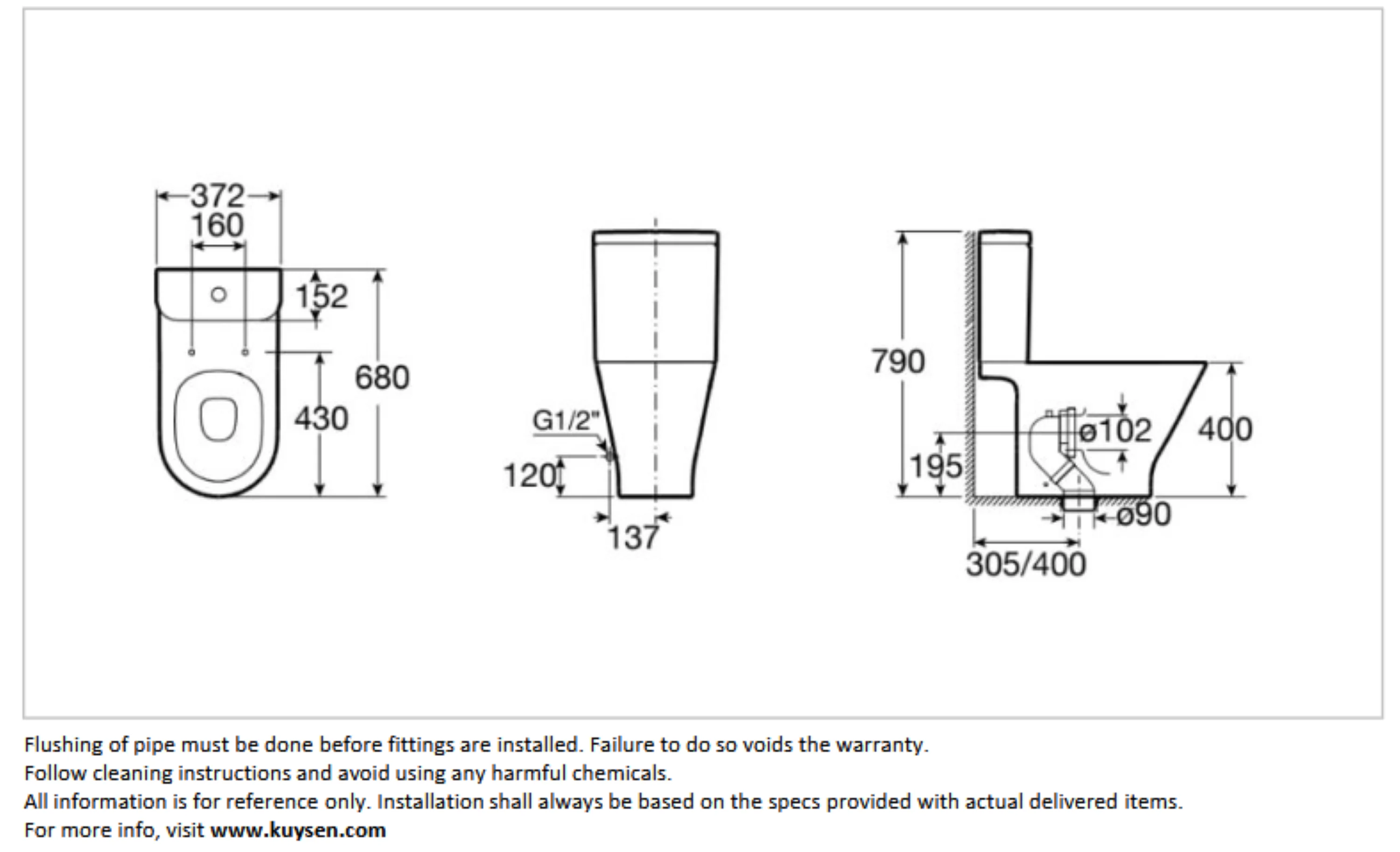 Roca GAP Rimless® 2-piece toilet A3420NA00C - Image 3