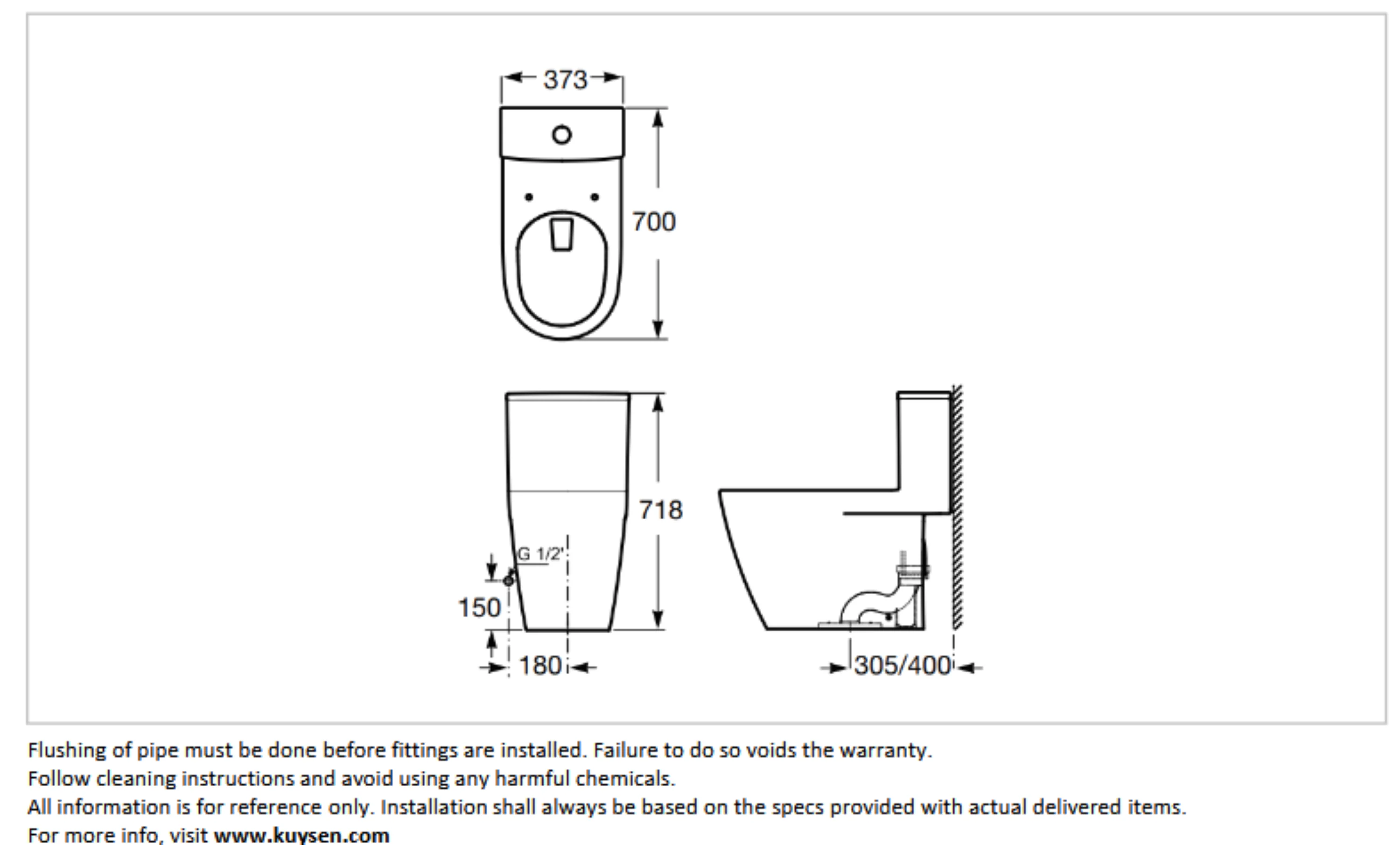 Roca Ona 1pc toilet rimless ® Vortex A34968500C - Image 3