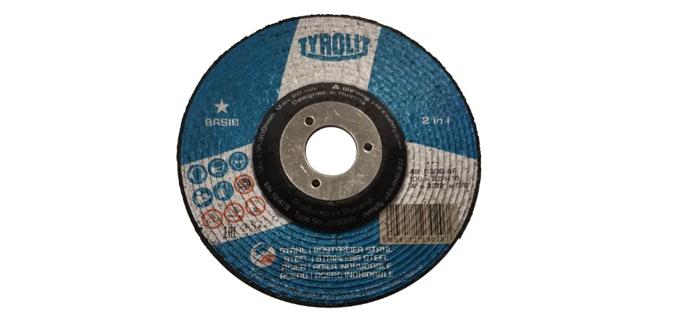 TYROLIT - TN. 223.020 - BASIC 1 STAR - DEPRESSED CENTER CUT-OFF WHEEL  4" FOR 2-IN-1