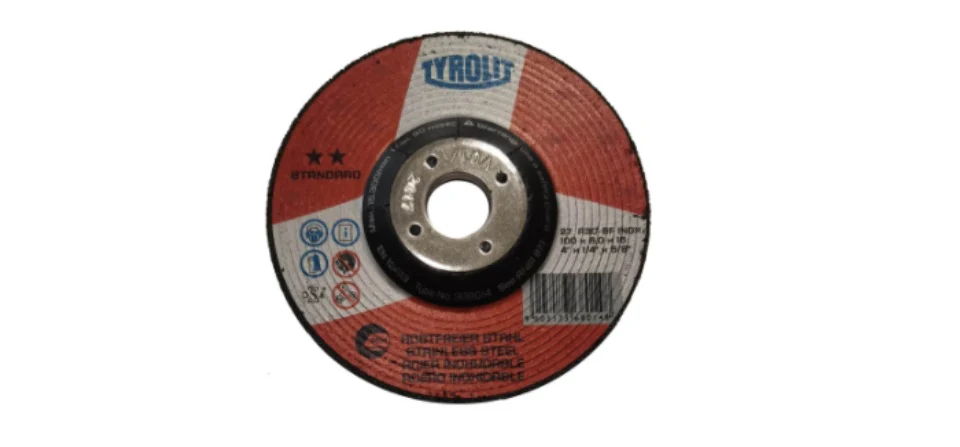 TYROLIT - TN. 368.014 - STANDARD 2 STAR - DEPRESSED CENTER GRINDING 4" FOR INOX